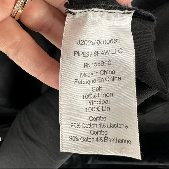 Veronica Beard Jeans Capri Linen Midi Dress Ruffle Black White Stripes Small - Picture 10 of 16